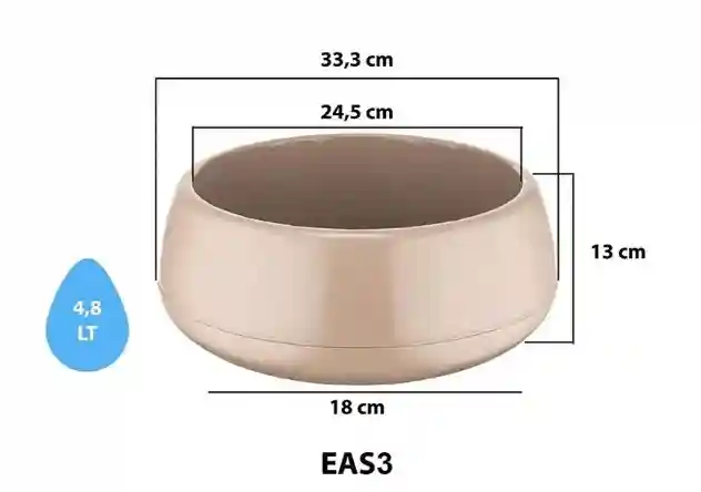 Ghiveci ELVAN nr 3 pentru aranjamente Mocha