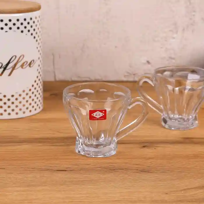Cană YUJING din sticlă, 190ml, Transparentă – Simplă, elegantă și practică
