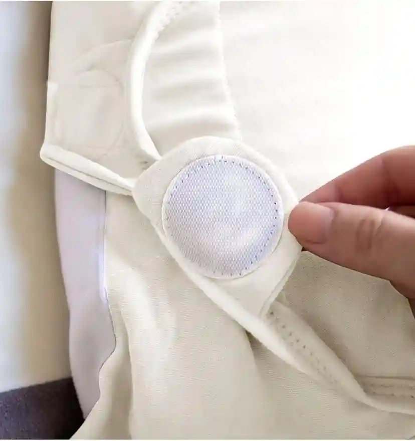 Sistem de infasare din bumbac BabyJem Swaddle Ecru, 0-3 luni