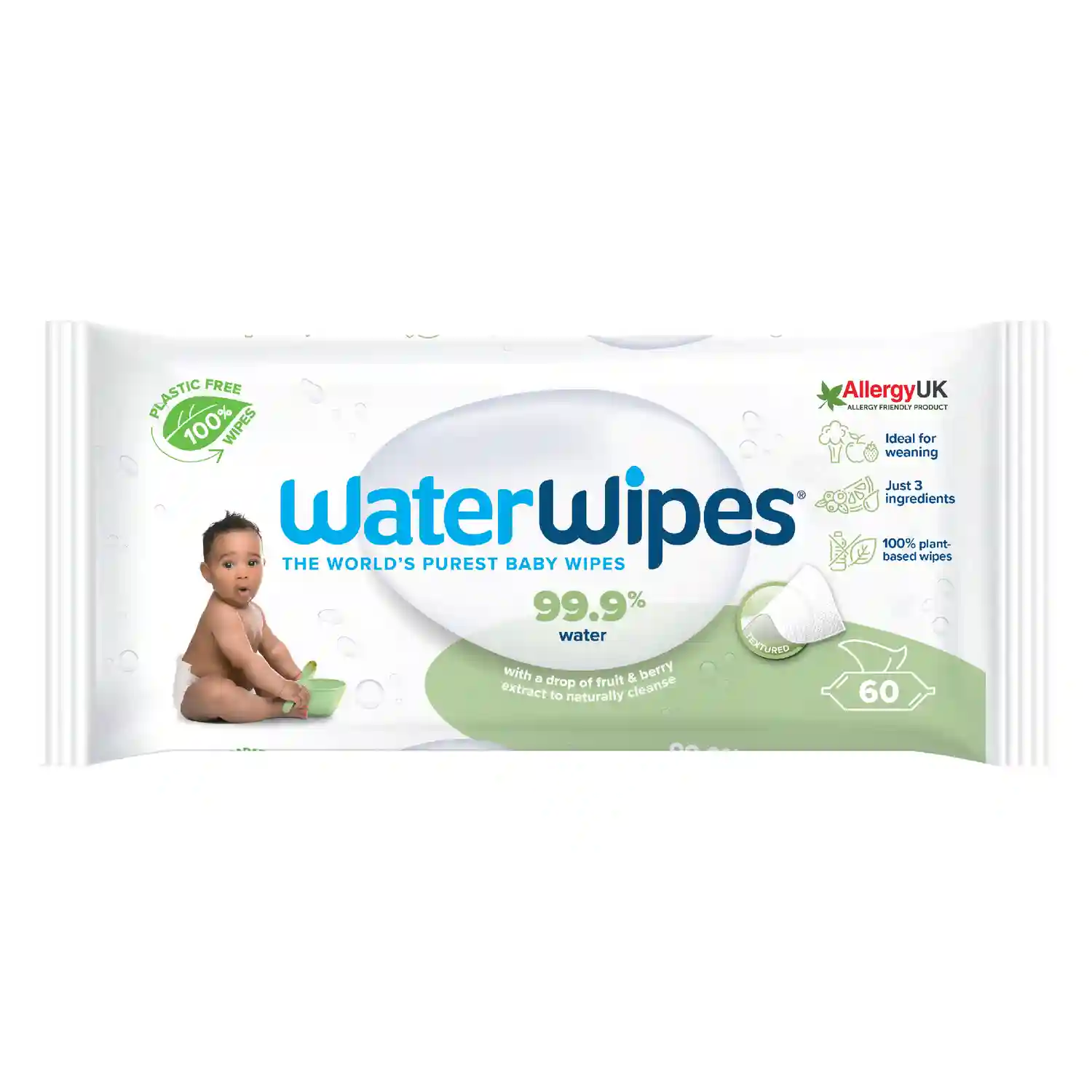 Servetele umede Water Wipes, Soapberry 60 buc