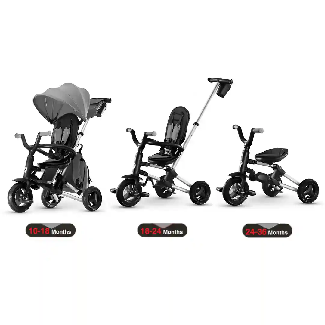 Tricicleta pliabila Qplay Nova+ Rubber Black