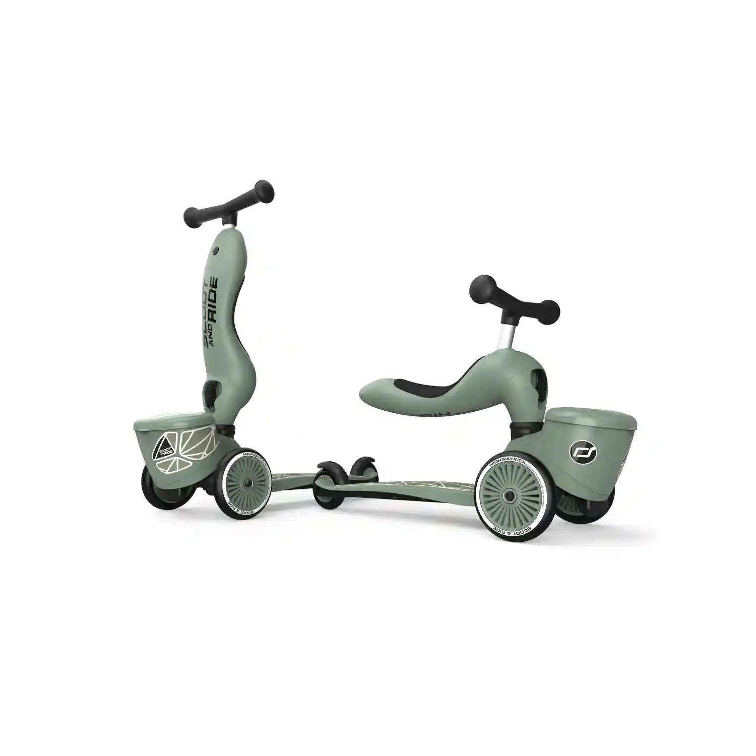 Trotineta 2 in 1 Highway Kick 1 Lifestyle Green lines, Scoot&Ride