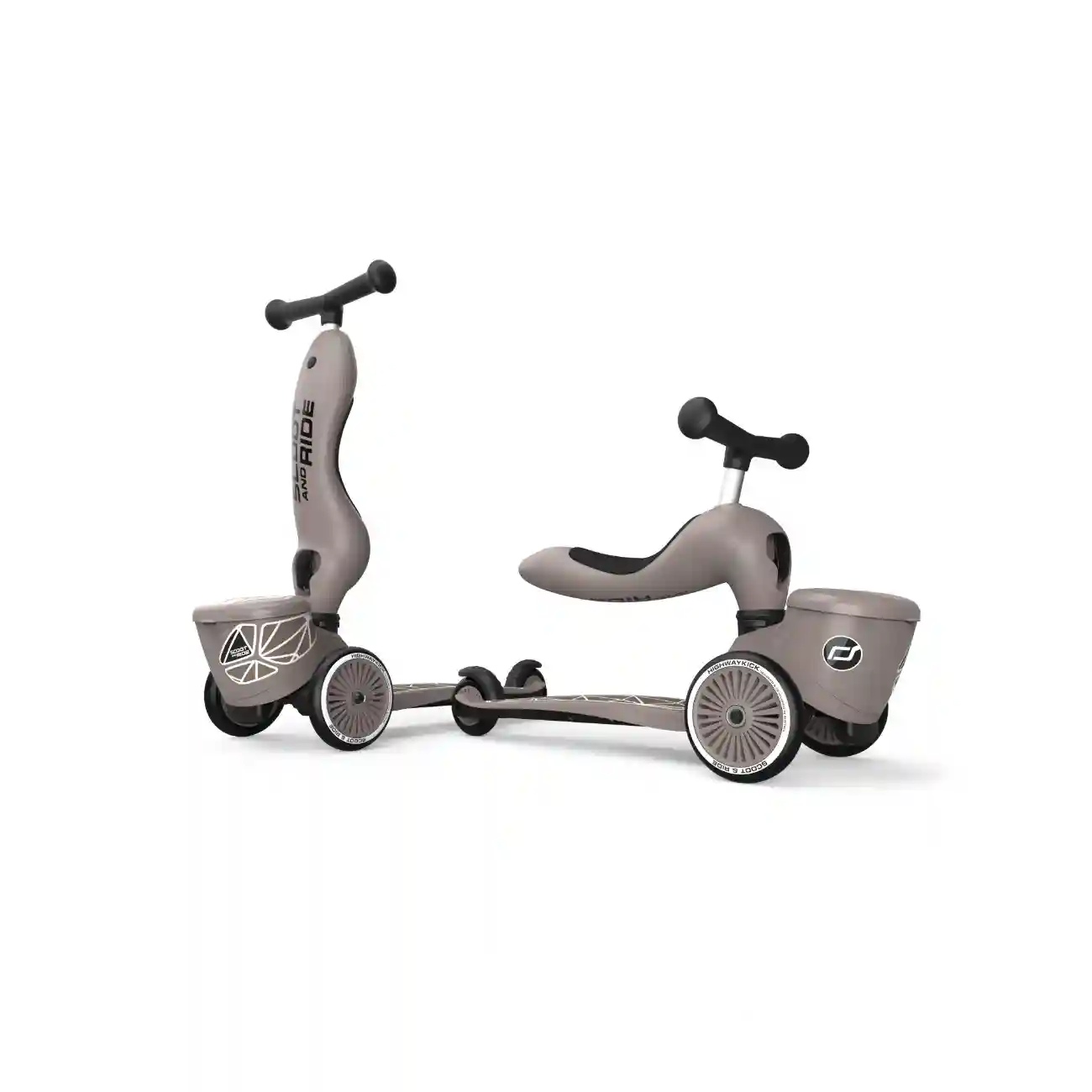 Trotineta 2 in 1 Highway Kick 1 Lifestyle Brown lines, Scoot&Ride