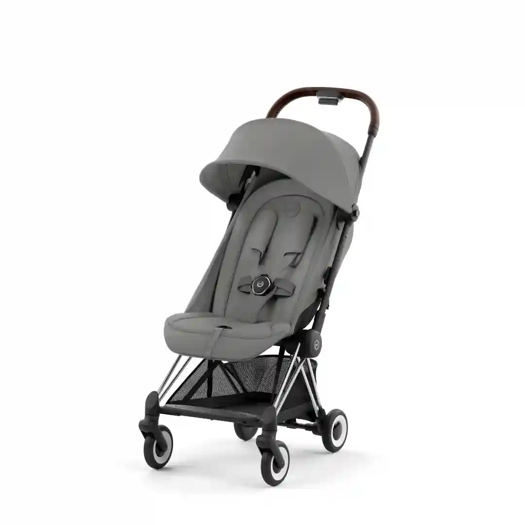 Cybex Carucior ultracompact Coya Chrome Dark Brown Mirage Grey, dark grey