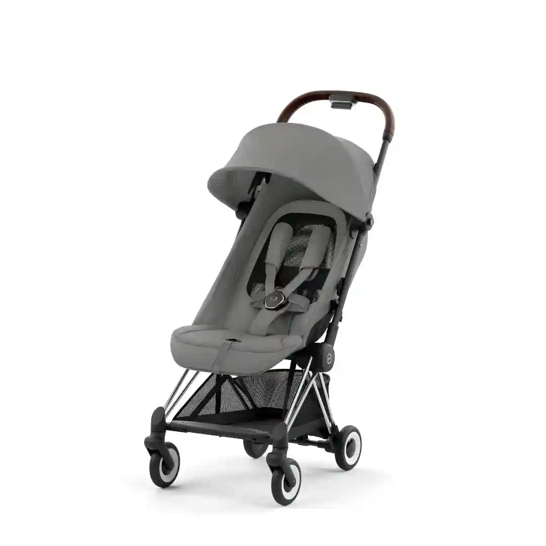 Cybex Carucior ultracompact Coya Chrome Dark Brown Mirage Grey, dark grey