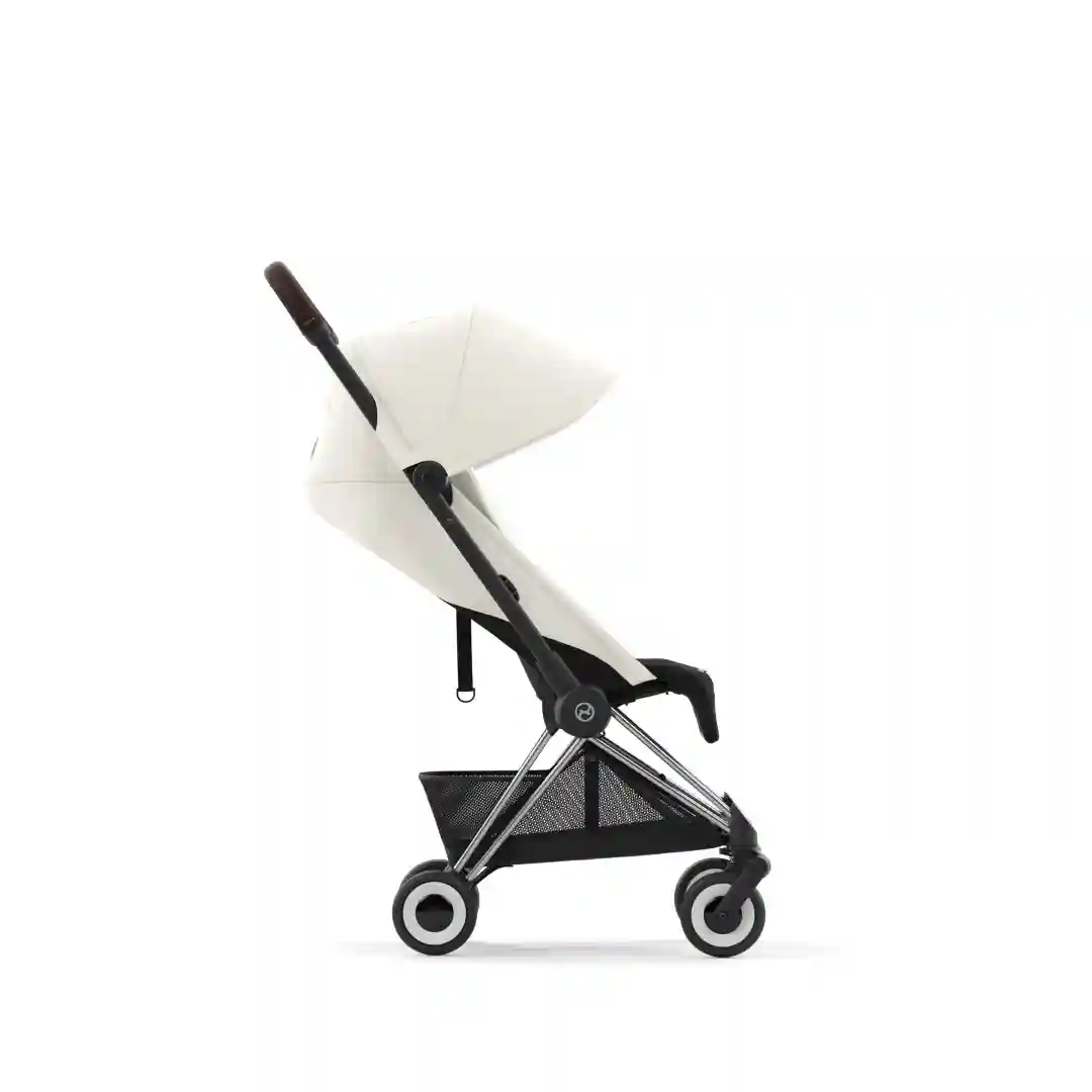 Cybex Carucior ultracompact Coya Chrome Dark Brown Off White light beige