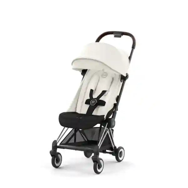 Cybex Carucior ultracompact Coya Chrome Dark Brown Off White light beige