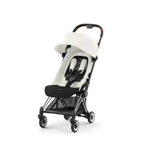 Cybex Carucior ultracompact Coya Chrome Dark Brown Off White light beige