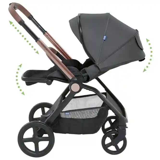 Carucior Chicco Mysa, Jade Green, 0+ luni