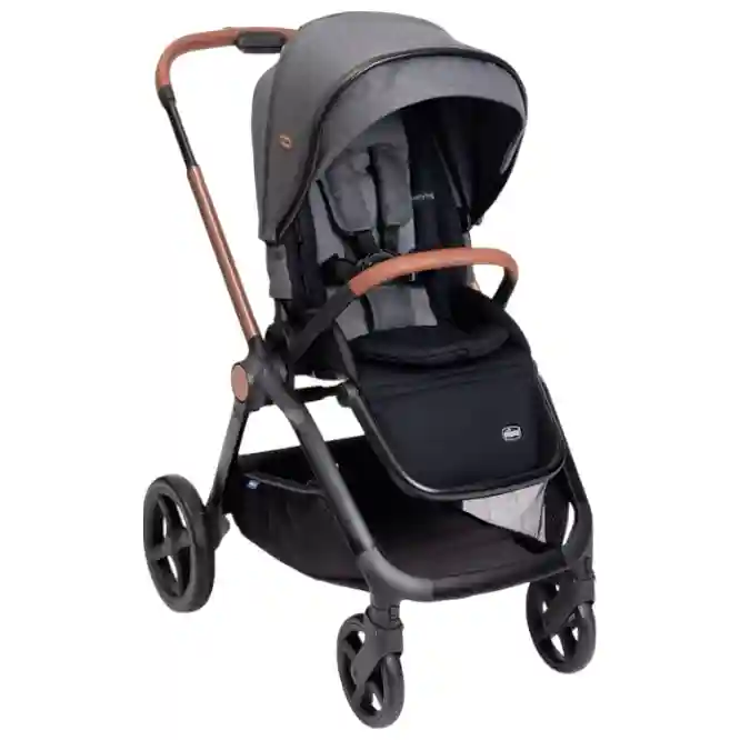 Carucior Chicco Mysa, Black Satin, 0+ luni