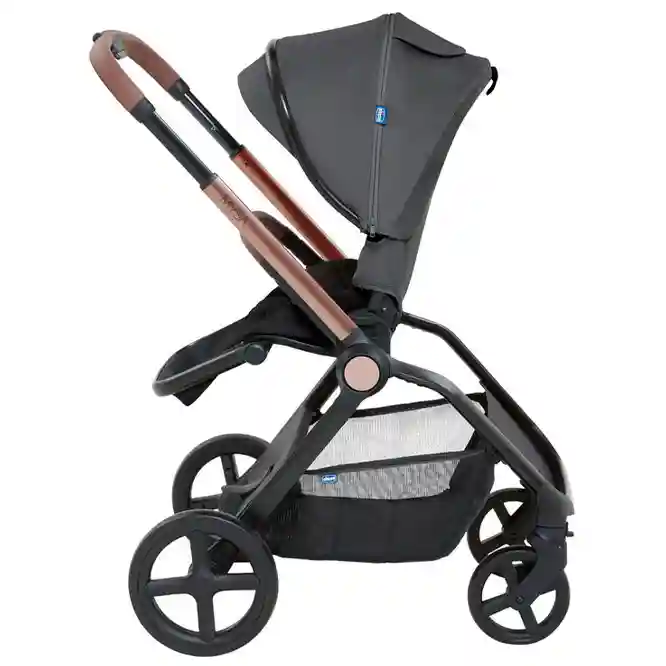 Carucior Chicco Mysa, Black Satin, 0+ luni