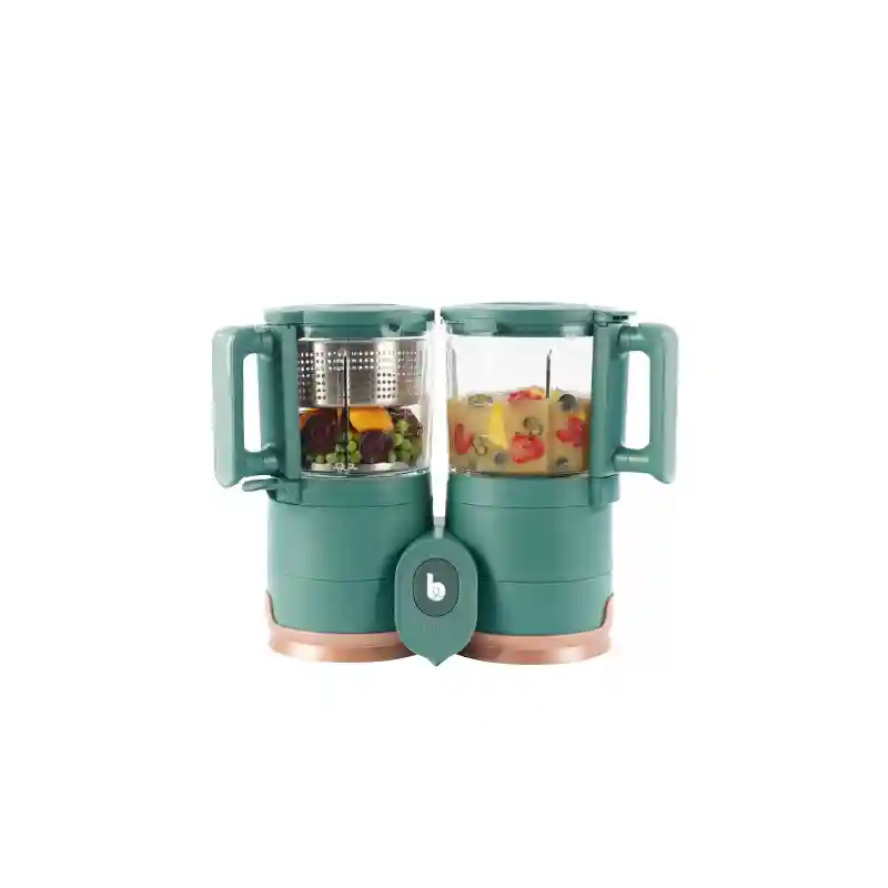 Robot din sticla si otel inoxidabil 4 in 1Babymoov Nutribaby Glass green din stica si otel 