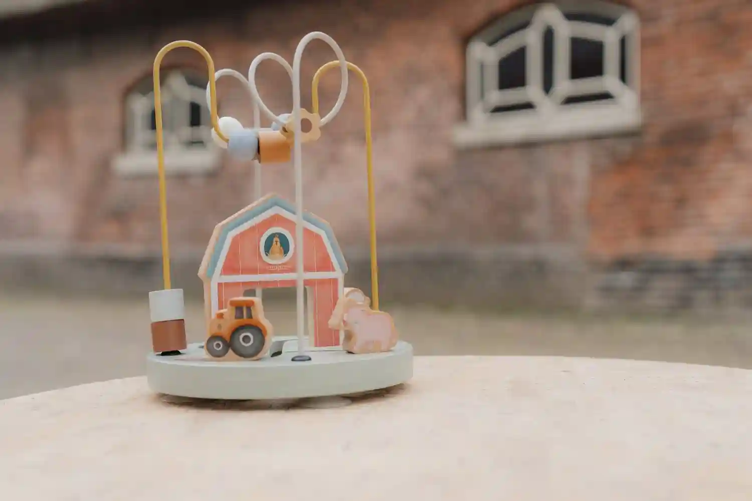 Jucarie din lemn FSC - Spirala cu Activitati - Little Farm - Little Dutch