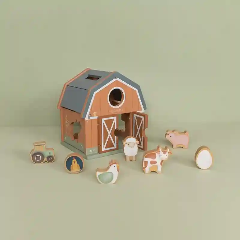 Jucarie din lemn FSC sortator forme - Little Farm - Little Dutch
