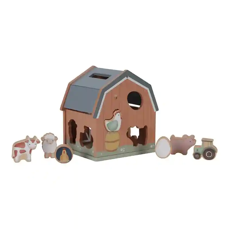 Jucarie din lemn FSC sortator forme - Little Farm - Little Dutch
