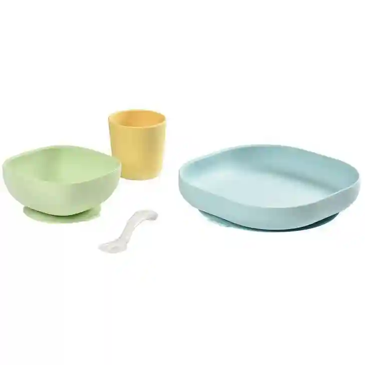 Beaba Set de masa din silicon 4 piese Galben B913436