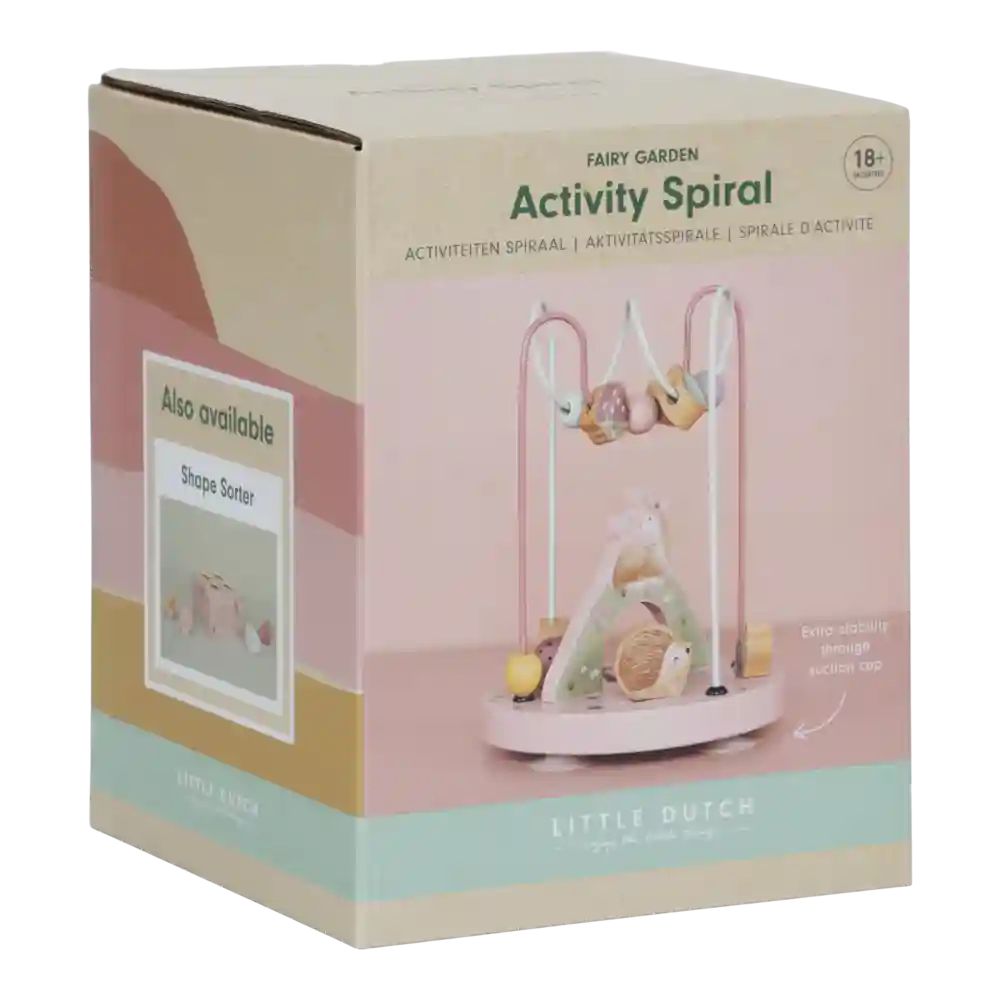 Jucarie din lemn FSC - Spirala cu Activitati Mare - Fairy Garden - Little Dutch 