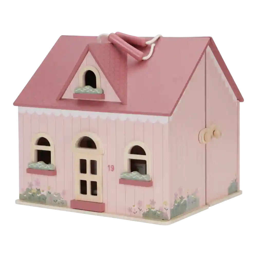Casuta de papusi portabila din lemn FSC cu mobilier - Little Dutch LD 7116
