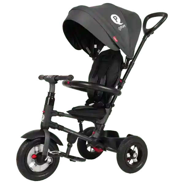 Tricicleta copii Qplay Rito Rubber Black