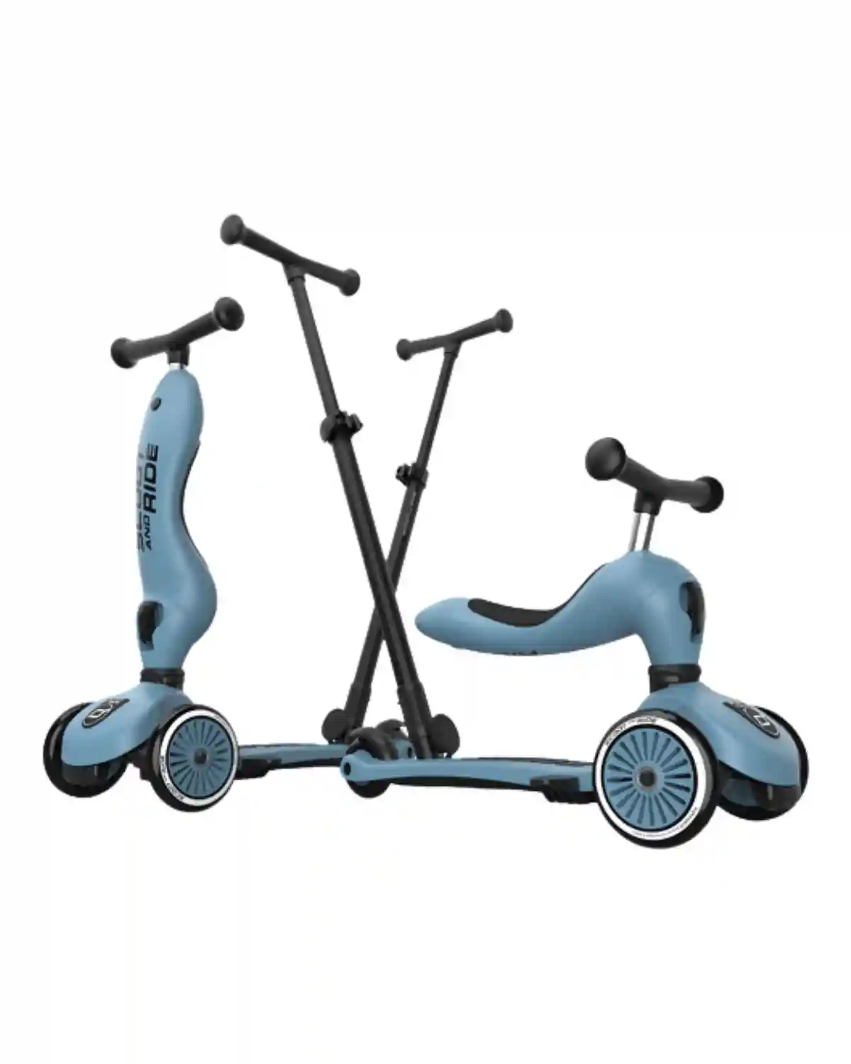 Trotineta cu maner Push and Go Highway Kick 1 Steel Scoot&Ride