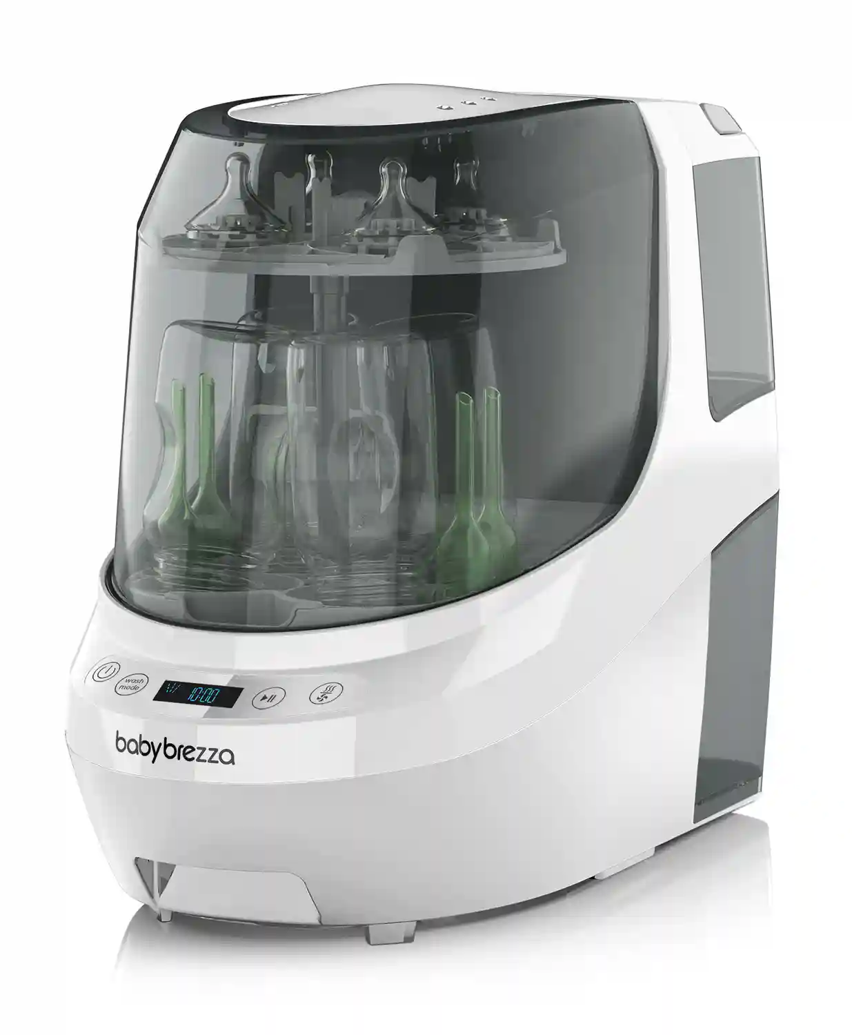 Dispozitiv pentru spalat, sterilizat si uscat biberoane Babybrezza Bottle Washer Pro All White