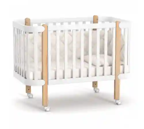 Veres Patut pentru copii, 120×60 cm, LD5 Monaco Alb/Natural