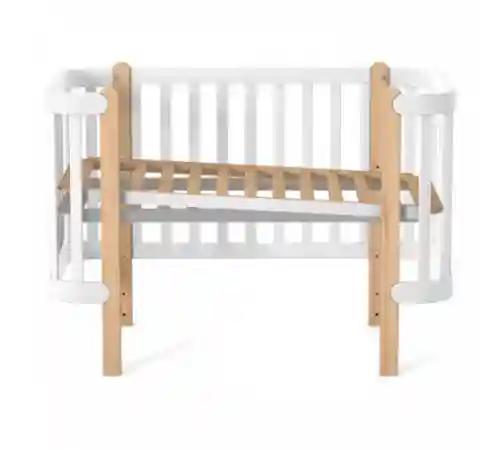 Veres Patut pentru copii, 120×60 cm, LD5 Monaco Alb/Natural
