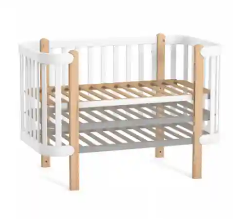 Veres Patut pentru copii, 120×60 cm, LD5 Monaco Alb/Natural