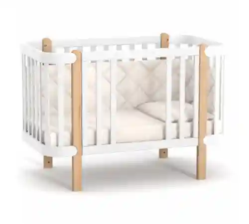 Veres Patut pentru copii, 120×60 cm, LD5 Monaco Alb/Natural