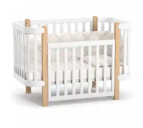Veres Patut pentru copii, 120×60 cm, LD5 Monaco Alb/Natural