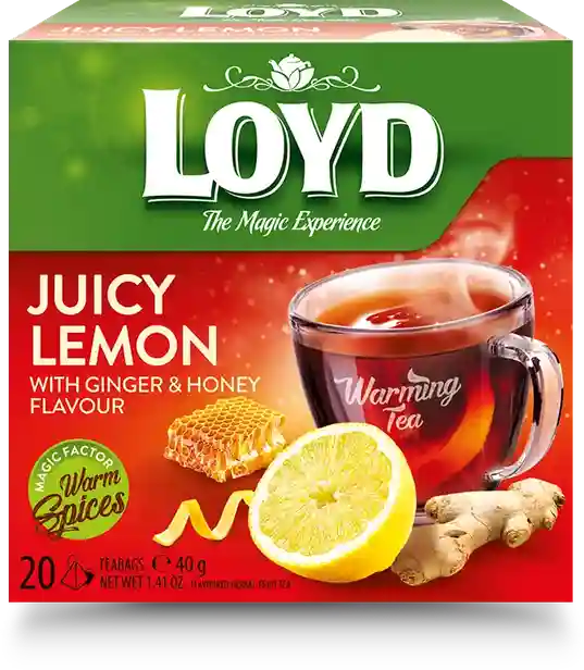 LOYD Warmig Tea Juicy Lemon with Ginger & Honey, 20 пак