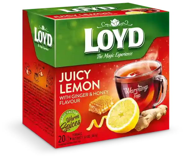 LOYD Warmig Tea Juicy Lemon with Ginger & Honey, 20 пак