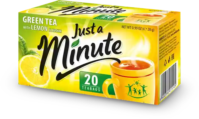 JUST A MINUTE Green Lemon, Ceai verde, 20 pac