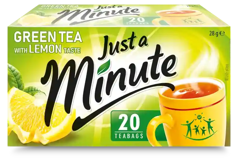JUST A MINUTE Green Lemon, Ceai verde, 20 pac