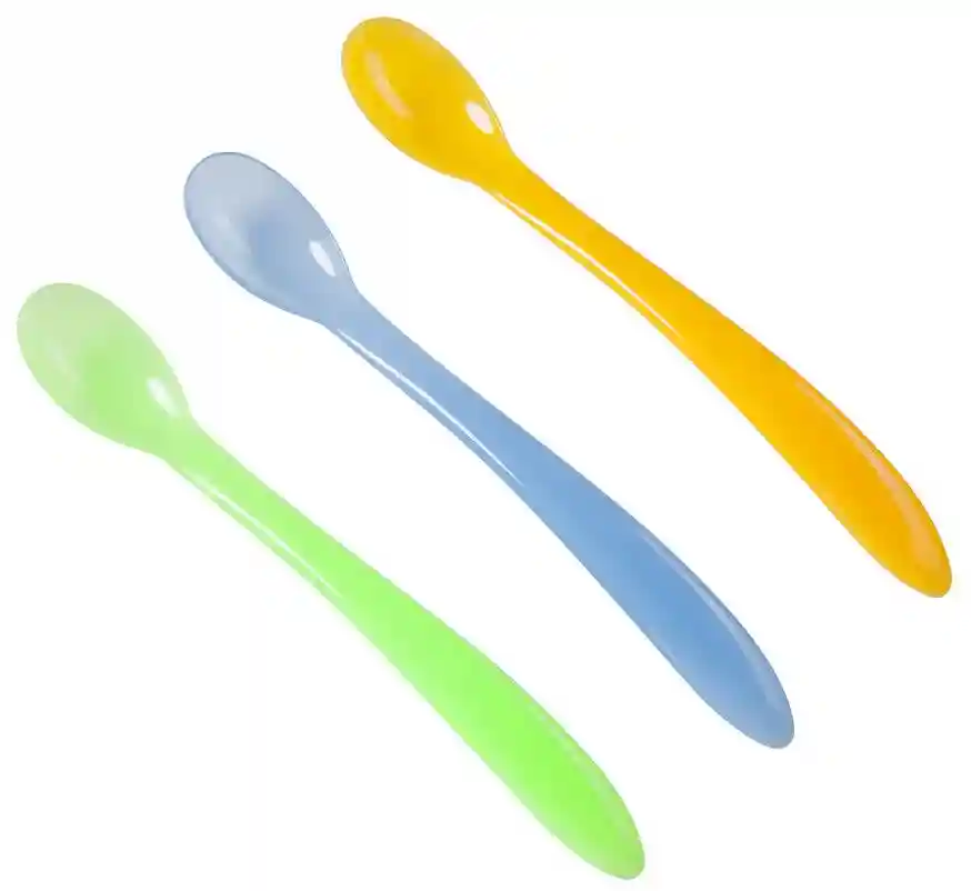 ”Baby-Nova” Set de 3 linguri lungi pentru copii, 6 luni+, fără BPA, 1 set. (34608)