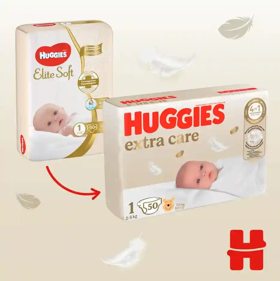 Подгузники Huggies Extra Care 1 (2-5 kg), 22 шт. 