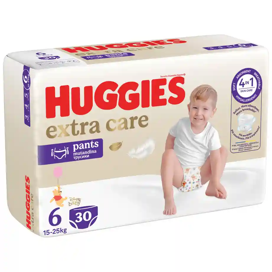Scutece-chiloţel Huggies Extra Care 6 (15-25 kg), 30 buc
