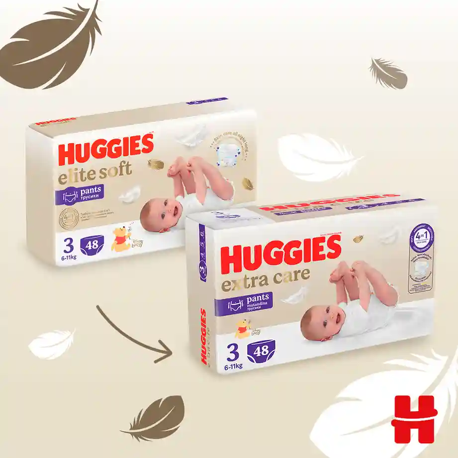 Трусики Huggies Extra Care Mega 3 (6-11 кг), 48 шт