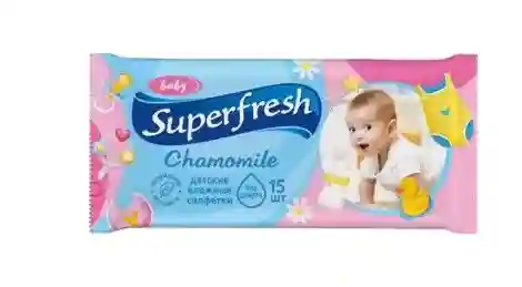 Влажные салфетки для детей SuperFresh, 15 шт.
