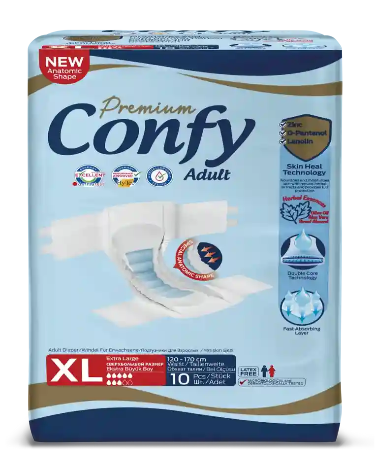 Confy Premium Adult EXTRALARGE STD, Подгузники для взрослых, 10 шт.