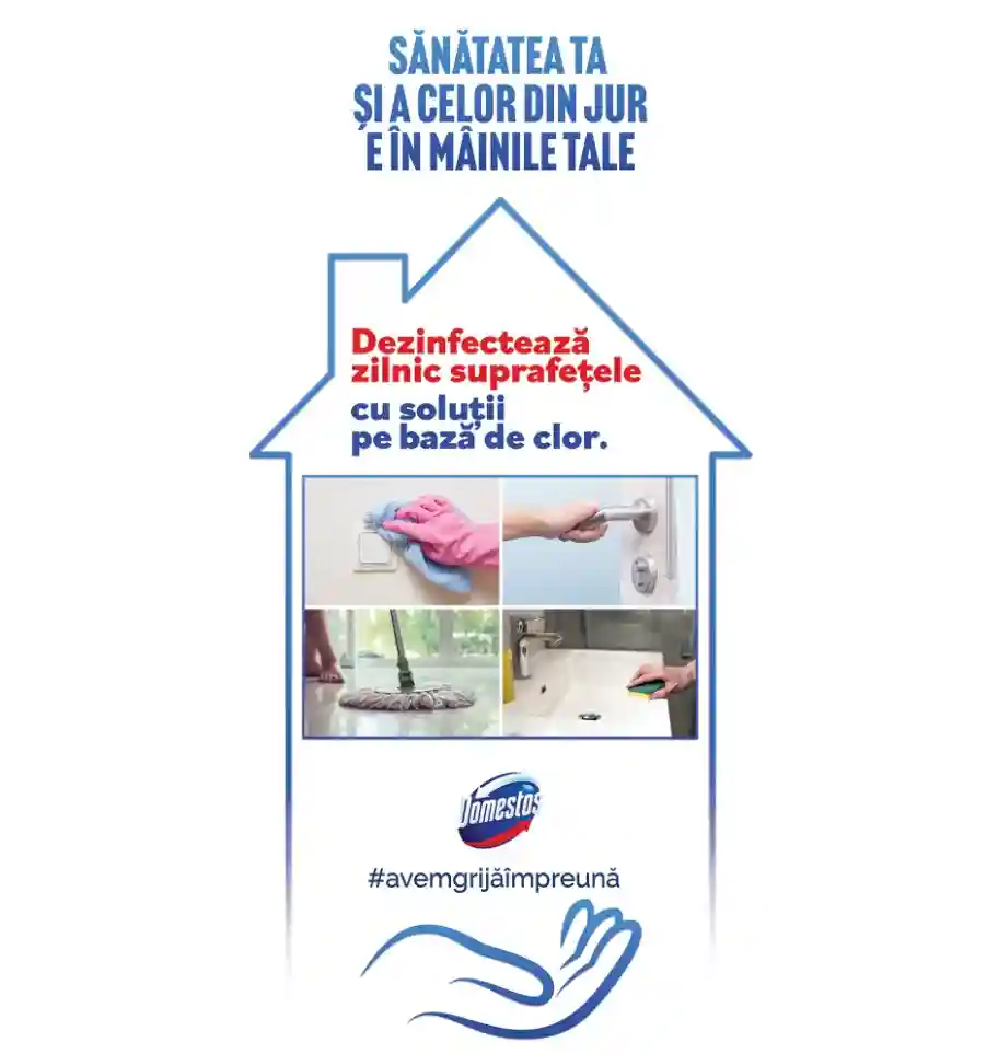 Dezinfectant înălbitor anticalcar Domestos Total Hygiene WC Gel Lime Fresh, 700 ml