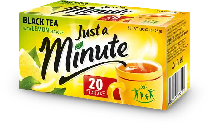 JUST A MINUTE Lemon, ceai negru, 20 pac