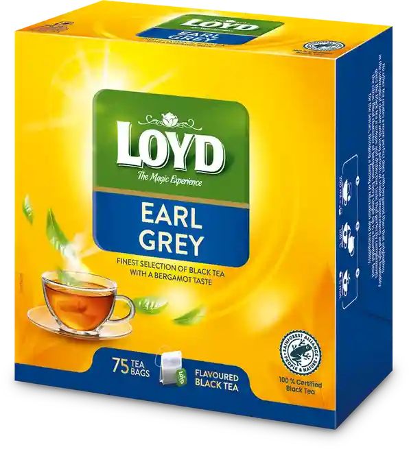 LOYD Earl Grey, ceai negru, 75 pac.