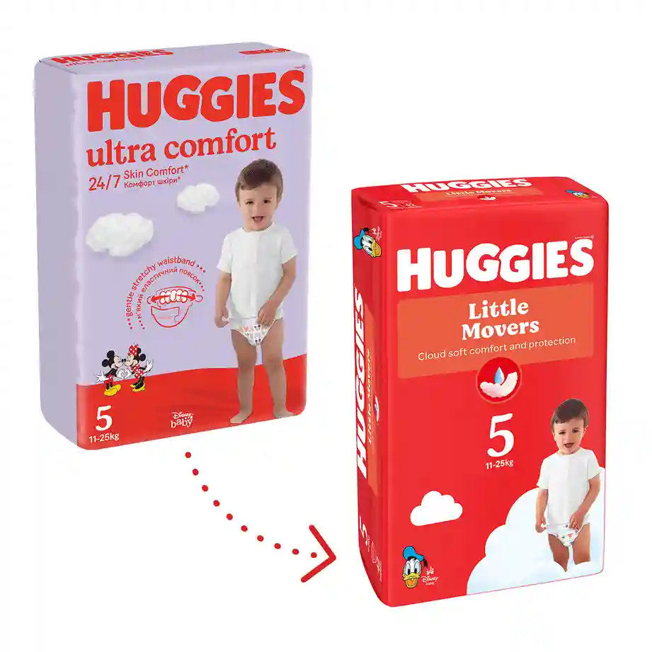 Подгузники Huggies Little Movers Jumbo 5 (11-25 кг) унисекс, 42 шт.