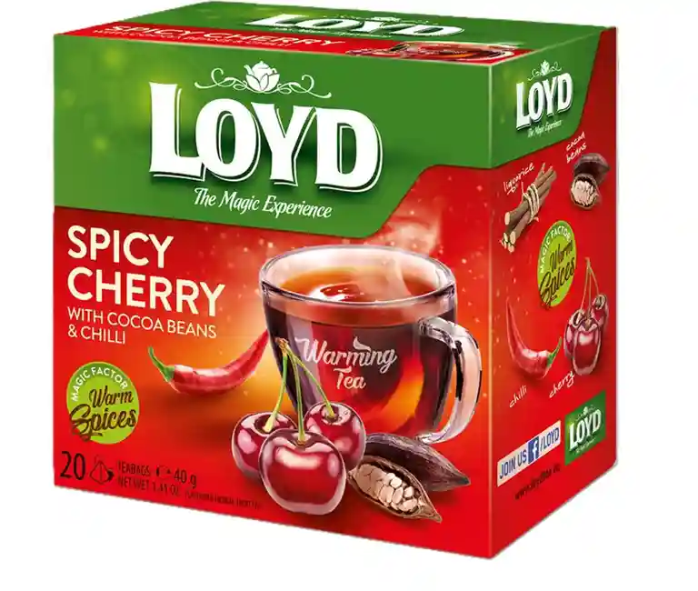 LOYD Warming Tea Spicy Cherry with Cocoa Beans and Chilli, 20 пак