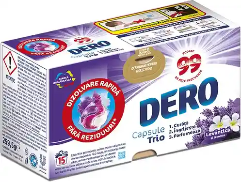 Dero  capsule Trio Levănțică și Iasomie, 15 cps. 