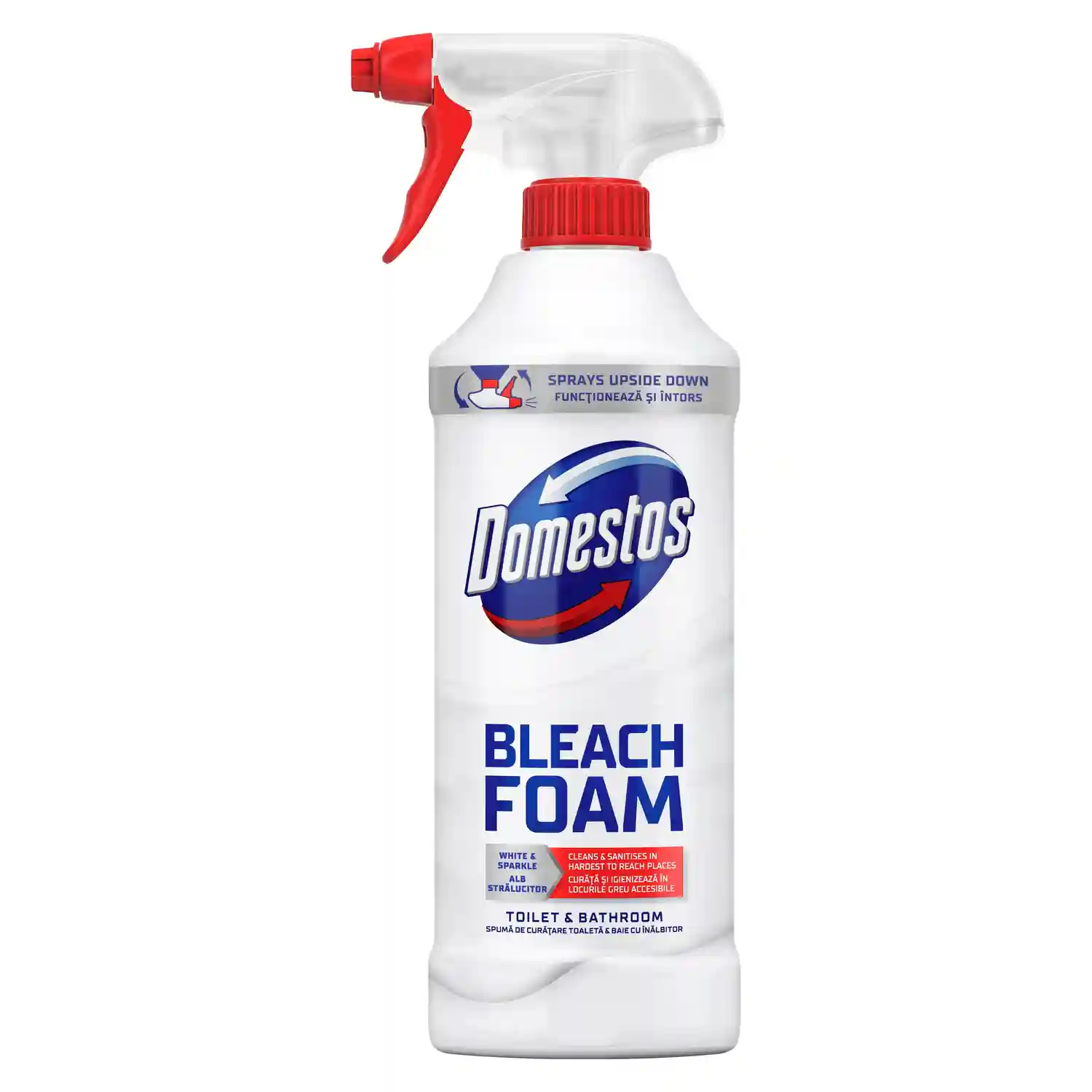 Spuma de curatare cu inalbitor Domestos Bleach Foam Spray 435ml