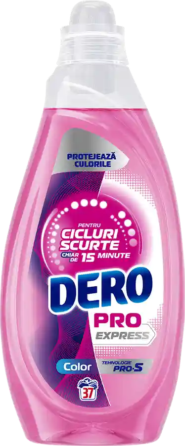 Detergent Gel pentru spalare automata Dero PRO Express Color 1.480L (37 spalari)