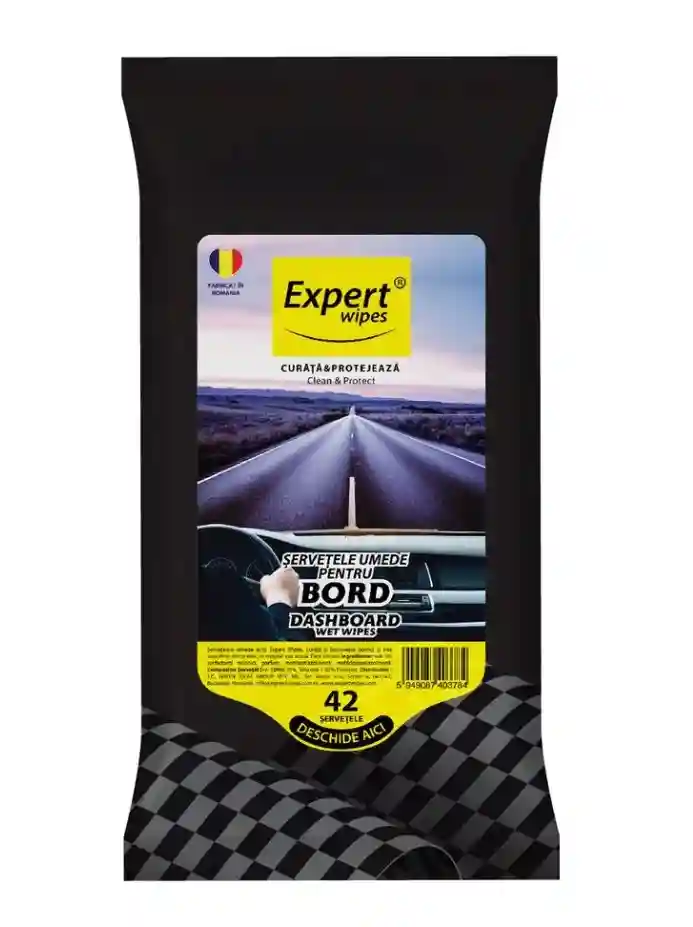 Romtec Expert Wipes Șervețele Umede Auto pentru Bord 42 buc.