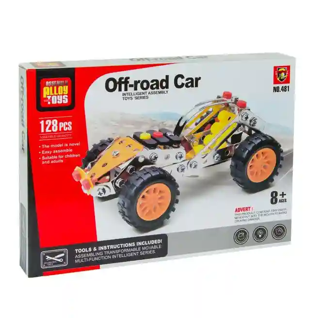 Constructor metalic "Off-road Car" 128 elemente, cod.108617
